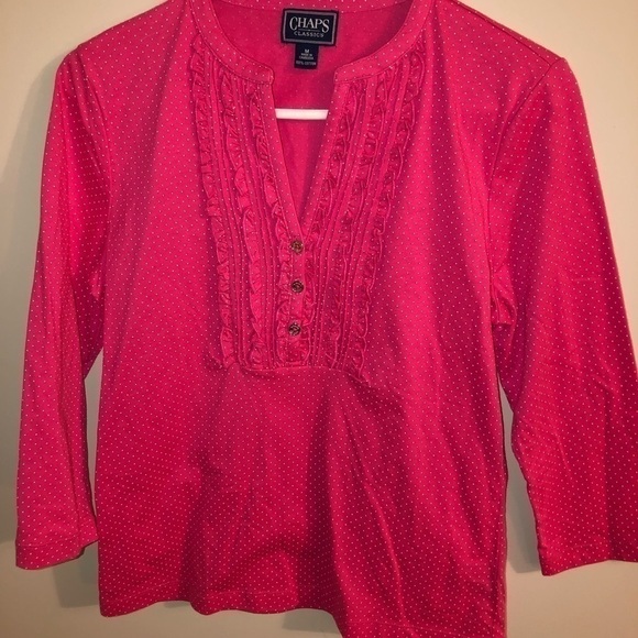 Chaps classics size medium pink with white polka dots - Picture 5 of 7